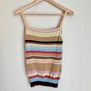 Cashmere Studio 100% cashmere striped tank (S)
